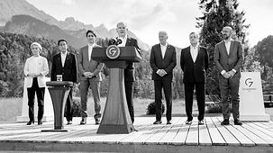 Bundeskanzler Scholz beim G7-Gipfel in Elmau