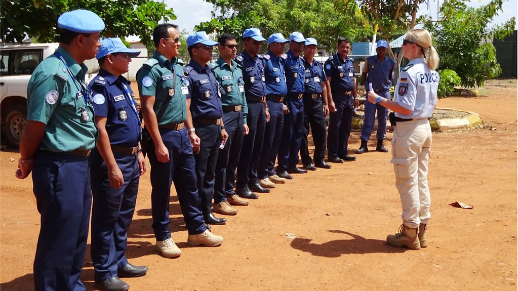 Ausbildung von Polizisten im Südsudan.