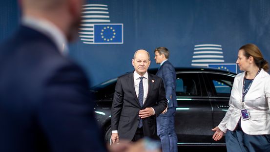 Federal Chancellor Olaf Scholz comes to Western Balkans Summit.