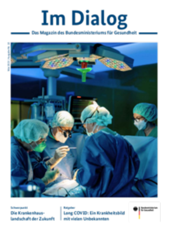 Titelbild der Publikation "Im Dialog – Das Magazin des Bundesministeriums für Gesundheit | Ausgabe 10"