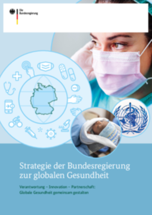 Titelbild der Publikation "Strategie der Bundesregierung zur globalen Gesundheit"