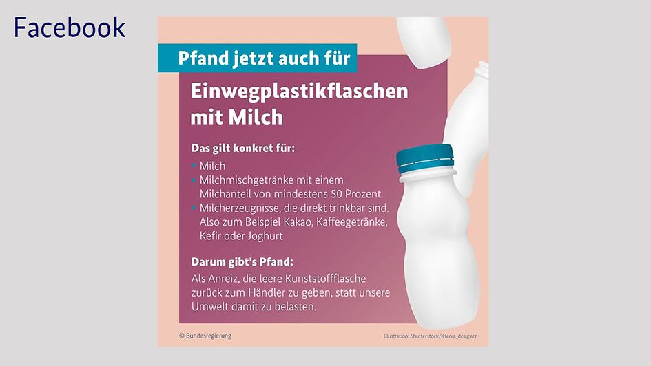 Anfang 2024 wurde die Regel zur Einwegpfandpflicht ausgeweitet: Sie gilt nun auch für Milch, Milchmischgetränke und Milchprodukte in Einwegkunststoffflaschen. Haben Sie im noch jungen Jahr bereits Flaschen mit Pfand gekauft?