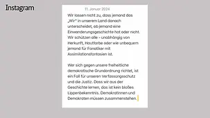 Wir lassen nicht zu, dass jemand das „Wir“ in unserem Land danach unterscheidet, ob jemand eine Einwanderungsgeschichte hat oder nicht.