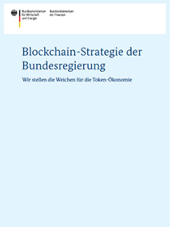 Titelbild der Publikation "Blockchain-Strategie der Bundesregierung"