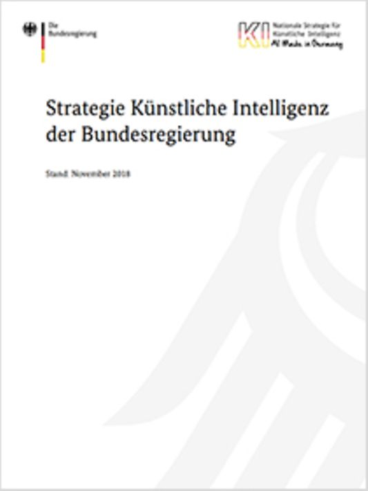 Titelbild der Publikation "Strategie Künstliche Intelligenz der Bundesregierung"