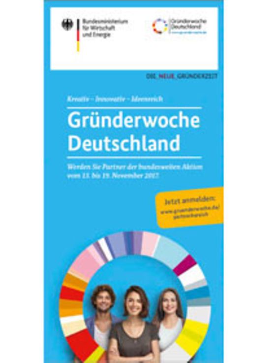 Titelbild der Publikation "Gründerwoche Deutschland - Werden Sie Partner!"