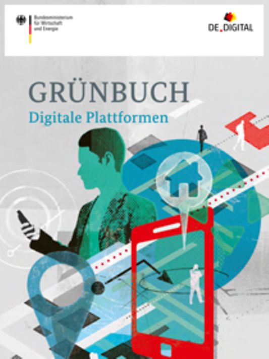 Titelbild der Publikation "Grünbuch Digitale Plattformen"