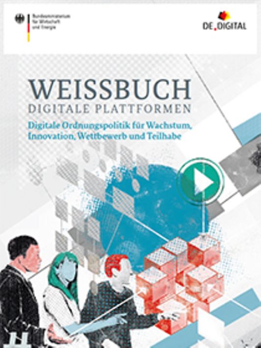 Titelbild der Publikation "Weißbuch Digitale Plattformen"