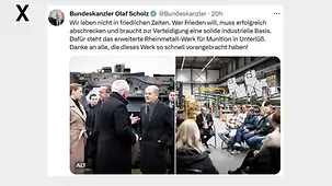 Wir leben nicht in friedlichen Zeiten. Wer Frieden will, muss erfolgreich abschrecken und braucht zur Verteidigung eine solide industrielle Basis. 
