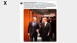 Dziękuję für deinen Besuch, @donaldtusk ! Uns eint der Wunsch nach einem gerechten Frieden, nach Freiheit, Stabilität und Sicherheit in Europa – als Partner in der EU und Alliierte in der NATO.