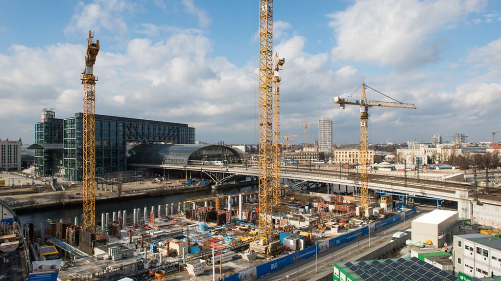 Baustelle am Humboldthafen in Berlin