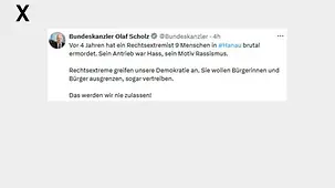 Vor 4 Jahren hat ein Rechtsextremist 9 Menschen in #Hanau brutal ermordet. Sein Antrieb war Hass, sein Motiv Rassismus