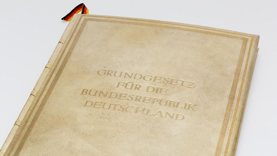 Basic Law of the FRG from 1949, original copy in the Bundestag