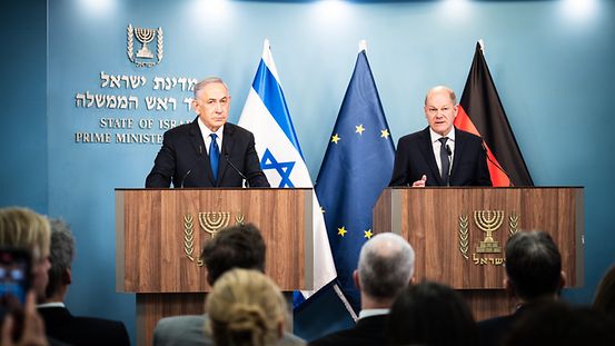 Pressestatement gemeinsam mit dem israelischen Ministerpräsidenten Netanjahu