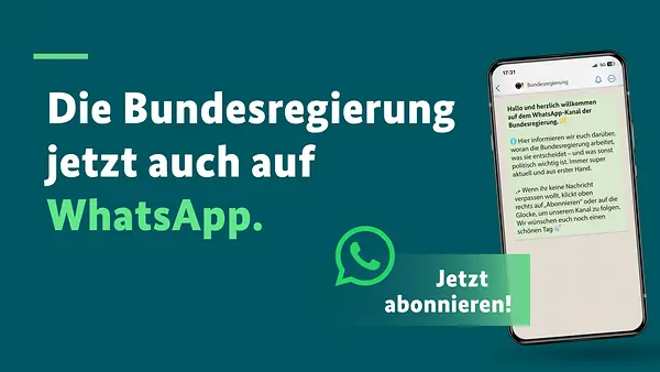 Die Bundesregierung ist jetzt auf WhatsApp