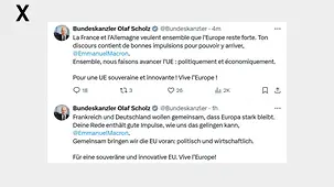 Frankreich und Deutschland wollen gemeinsam, dass Europa stark bleibt. Deine Rede enthält gute Impulse, wie uns das gelingen kann, @EmmanuelMacron.