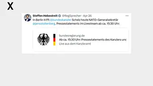 In Berlin trifft @bundeskanzler Scholz heute NATO-Generalsekretär @jensstoltenberg. Pressestatements im Livestream ab ca. 15:30 Uhr: