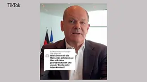 Bundeskanzler Scholz beantwortet Frage