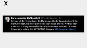 Ich bin mit den Ergebnissen der Handelspolitik der Europäischen Union nicht zufrieden. 