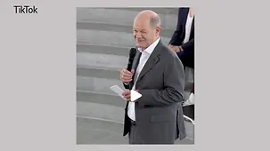 Von verkehrten Seifenblasen bis zur Dönerpreisbremse: Jugend forscht zu Gast im Kanzleramt. #Bundeskanzler #OlafScholz #Kanzler 