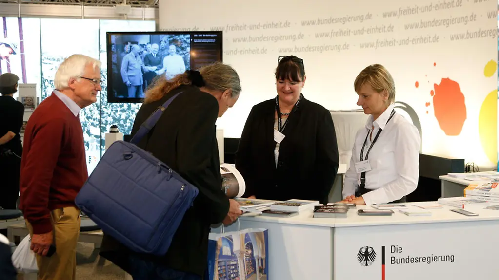 Stand des BPA auf der Frankfurter Buchmesse.