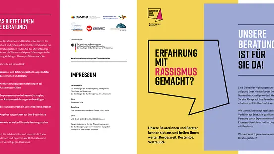 Auszug aus dem Flyer: Wer berät Sie?