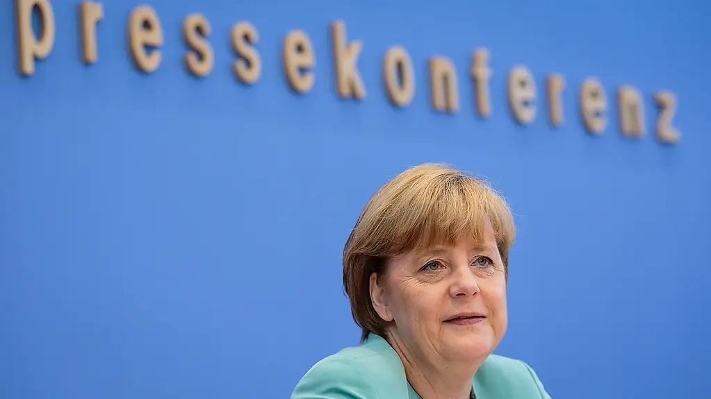 Merkel vor der Bundespressekonferenz