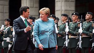 La chancelière Angela Merkel et Enrique Nieto, le président mexicain
