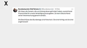 Wir lösen die Fesseln, die uns bislang daran gehindert haben, ausreichend Finanzmittel für unsere Verteidigung auszugeben.