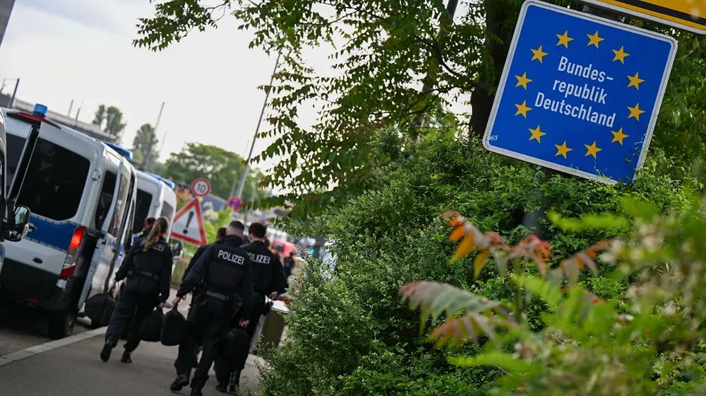 Grenzkontrollen an der deutschen Grenze.