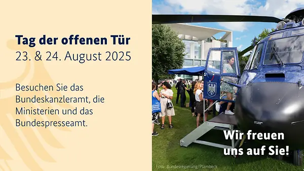 Grafik zum Tag der offenen Tür der Bundesregierung 2025