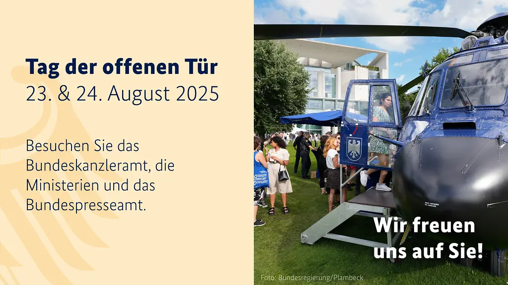 Grafik zum Tag der offenen Tür der Bundesregierung 2025