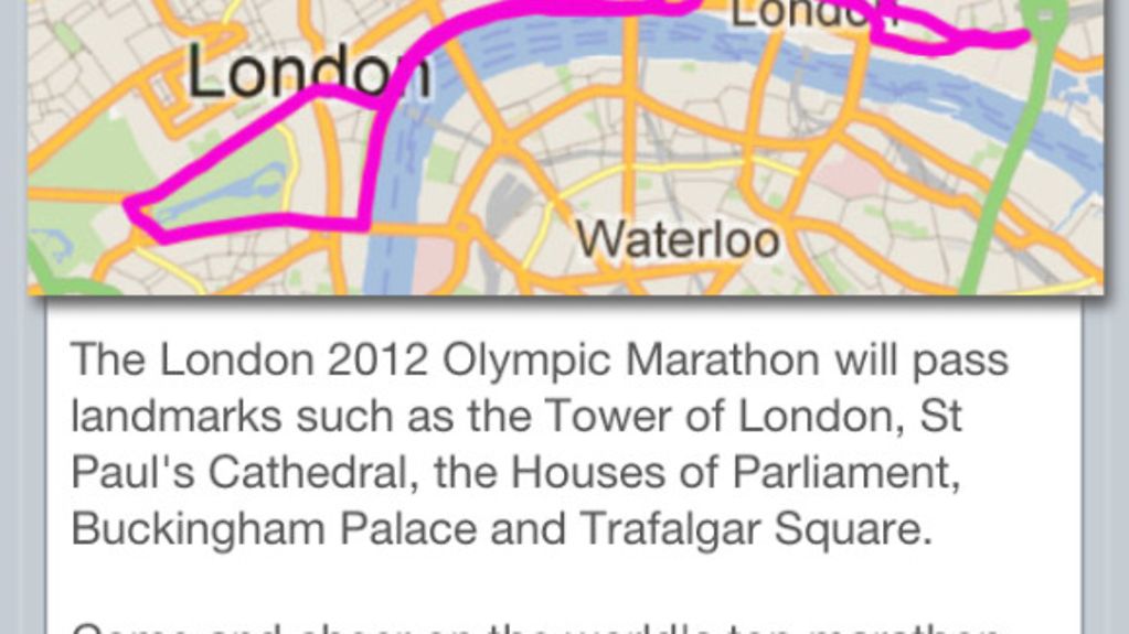Smartphone-Ansicht Marathon London