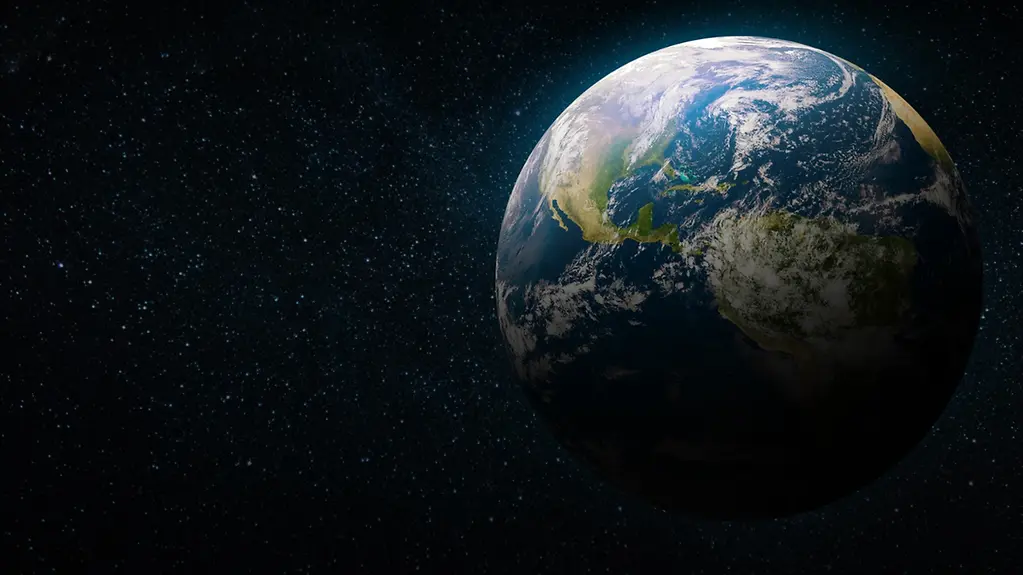 Blick auf den Planet Erde aus dem Weltraum.