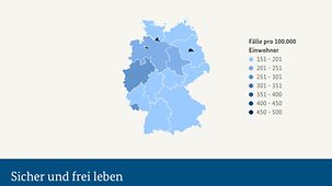 Grafik zum Regierungsbericht zur Lebensqualität in Deutschland - Gewaltkriminalität nach Bundesländern 2015