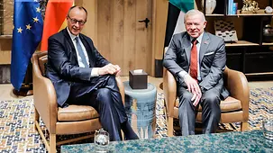 Bundeskanzler Merz und der jordanische König Abdullah II. 