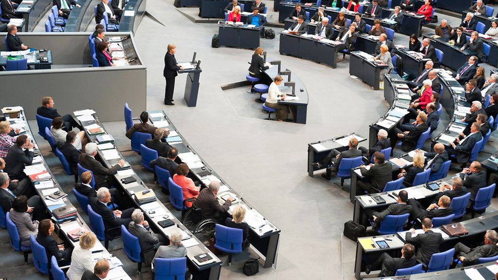 Eine Sitzung im Bundestag.