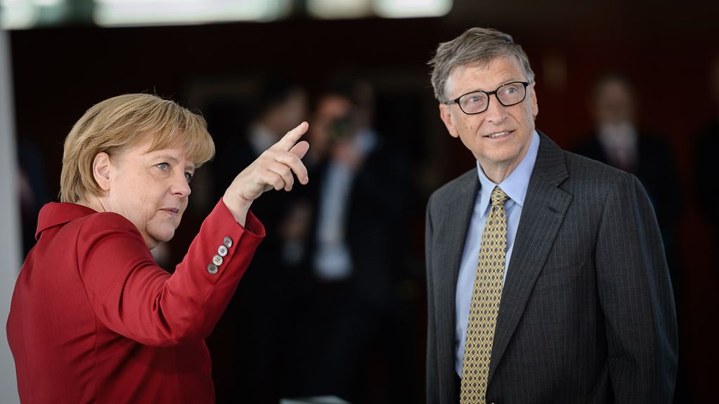 Bundeskanzlerin Merkel und Bill Gates