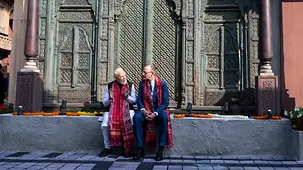 The photo shows Federal Chancellor Friedrich Merz and Narendra Modi, India’s Prime Minister, in conversation.