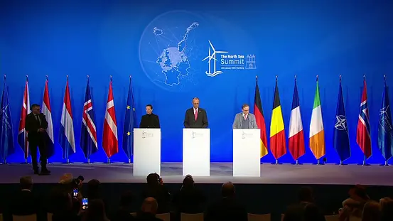 Startbild zur Pressekonferenz des Nordseegipfels