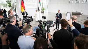 Das Foto zeigt Bundeskanzler Friedrich Merz 