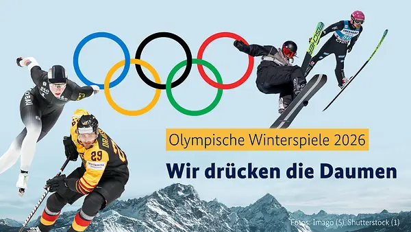 Grafik zur Eröffnung der Olympischen Winterspiele in Mailand