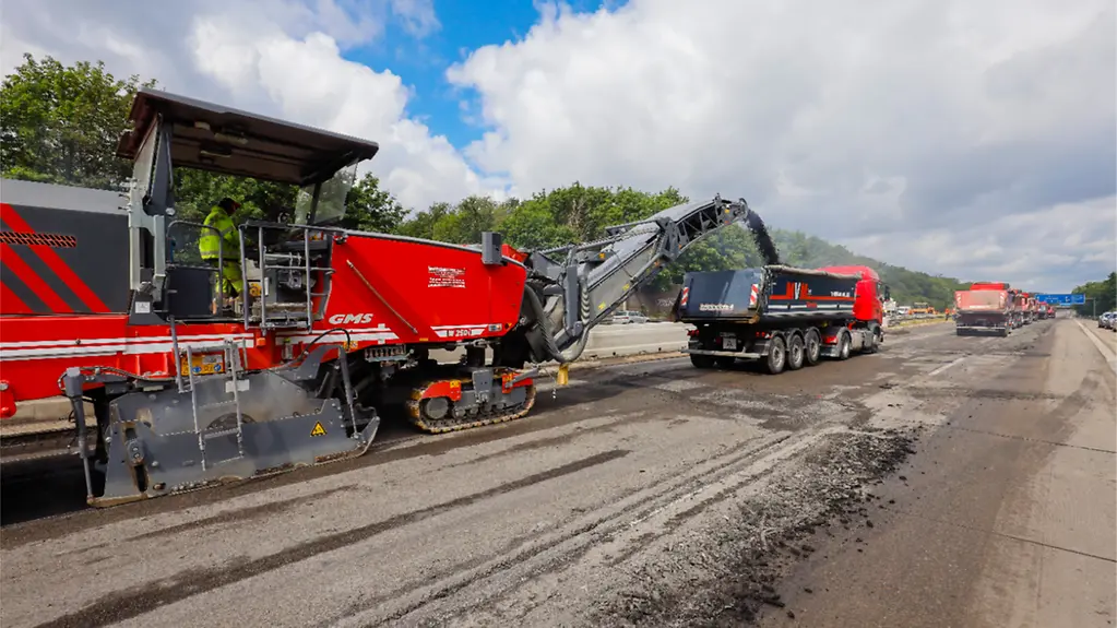Travaux sur l’autoroute A3 dans le bassin de la Ruhr. 
