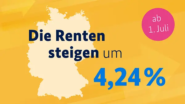 Grafik die Rente steigt zum 1. Juli