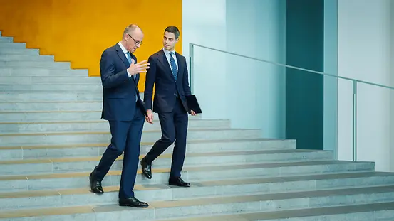Bundeskanzler Friedrich Merz hat den niederländischen Ministerpräsidenten Jetten im Bundeskanzleramt empfangen. 