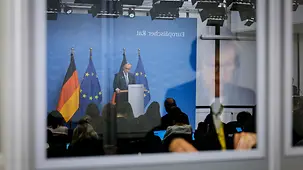 Bundeskanzler Friedrich Merz beim Treffen des Europäischen Rats.
