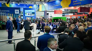 Bundeskanzler Merz und Lula da Silva, Brasiliens Präsident, bei der Eröffnung der Hannover Messe.