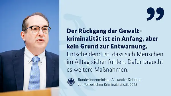 Grafik Bundesinnenminister stelle Kriminalstatistik vor