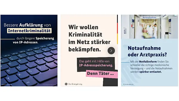 Bundeskanzler in den Soziale Medien: Icon-Übersicht der unterschiedlichen Plattformen