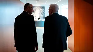 Bundeskanzler Friedrich Merz mit Winfried Kretschmann, baden-württembergischer Ministerpräsident,